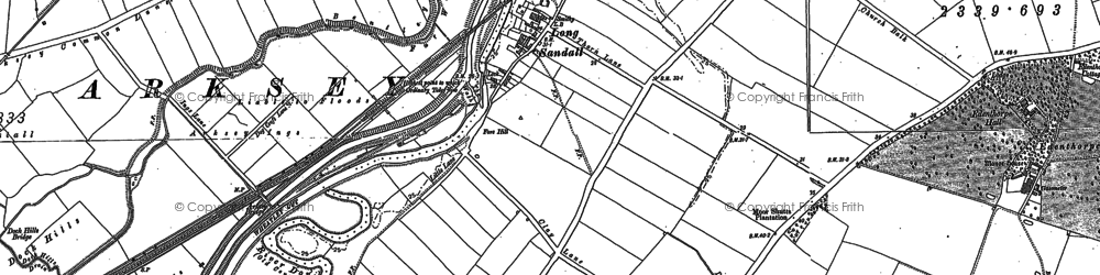 Old map of Long Sandall in 1890