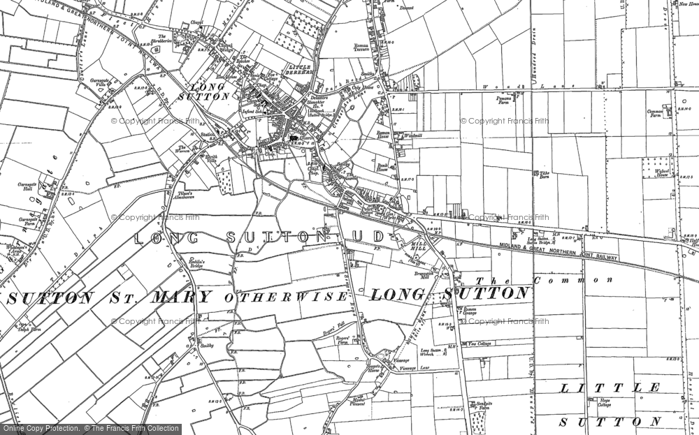 Old Map of Long Sutton, 1887 - 1903 in 1887