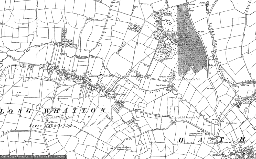 Old Map of Long Whatton, 1899 - 1901 in 1899