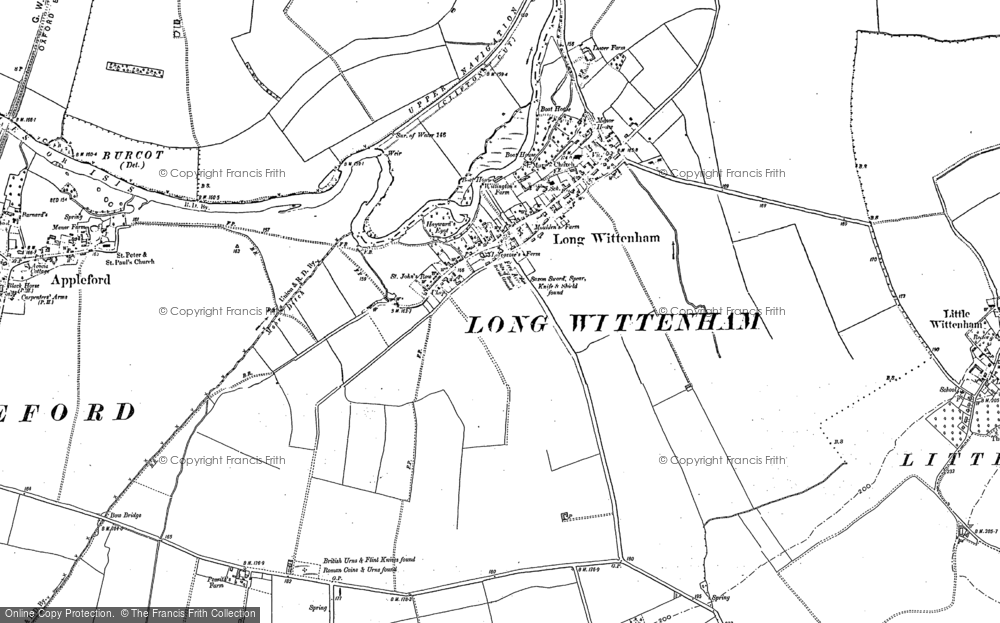 Old Map of Long Wittenham, 1898 - 1910 in 1898