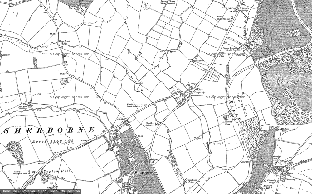 Old Map of Historic Map covering Barford Wood in 1885
