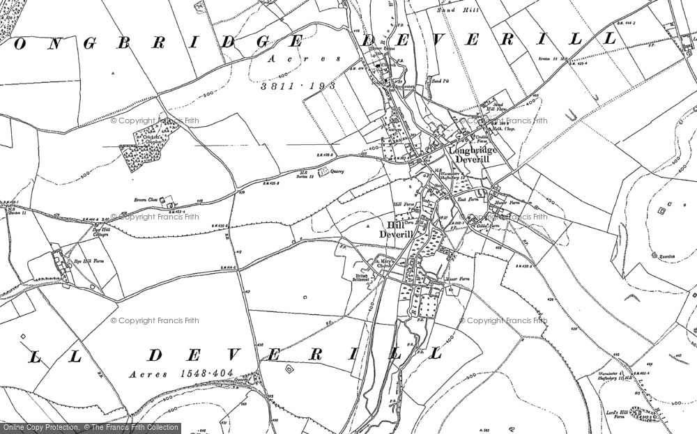 Old Map of Longbridge Deverill, 1885 in 1885