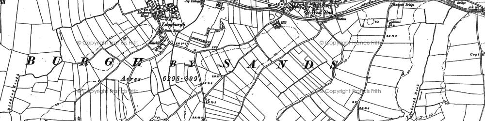 Old map of Burgh Marsh in 1899