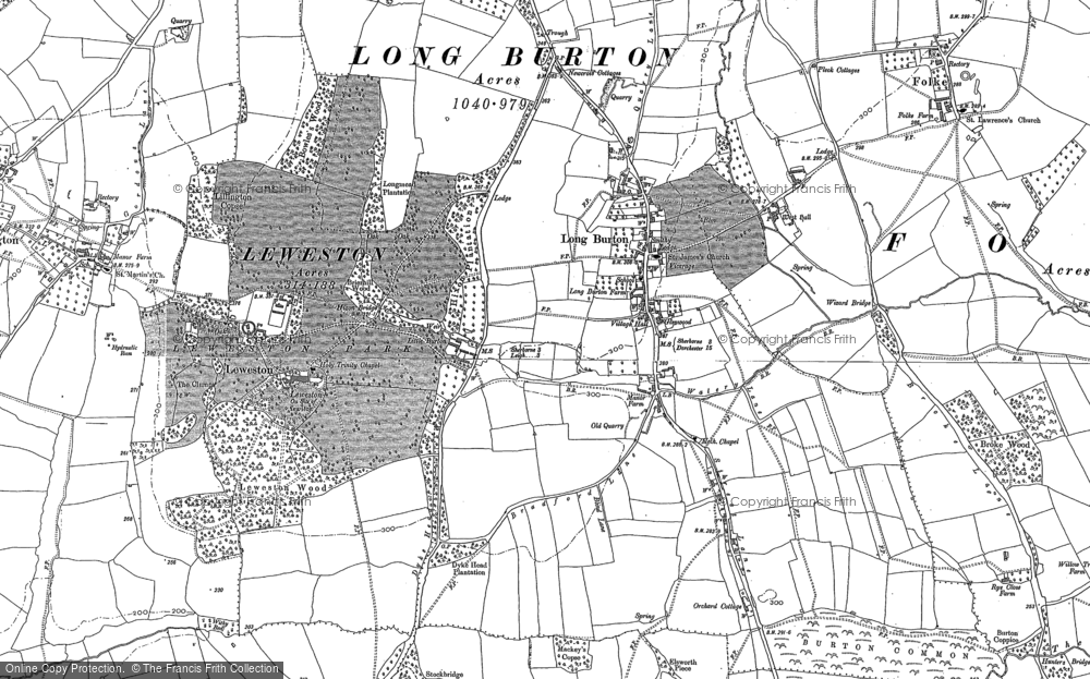 Old Map of Longburton, 1886 - 1901 in 1886