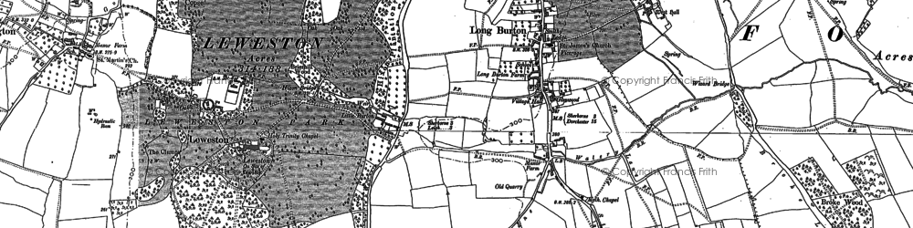Old map of Longburton in 1886