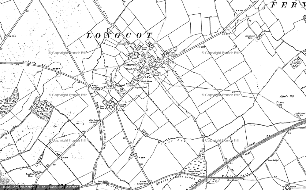 Old Map of Longcot, 1898 - 1910 in 1898