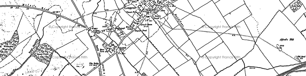 Old map of Longcot in 1898