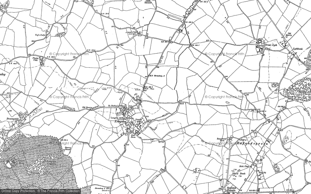 Old Map of Longden, 1881 - 1882 in 1881