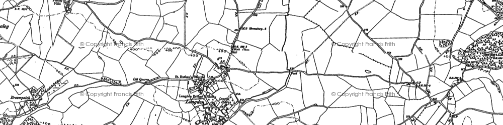 Old map of Longden in 1881