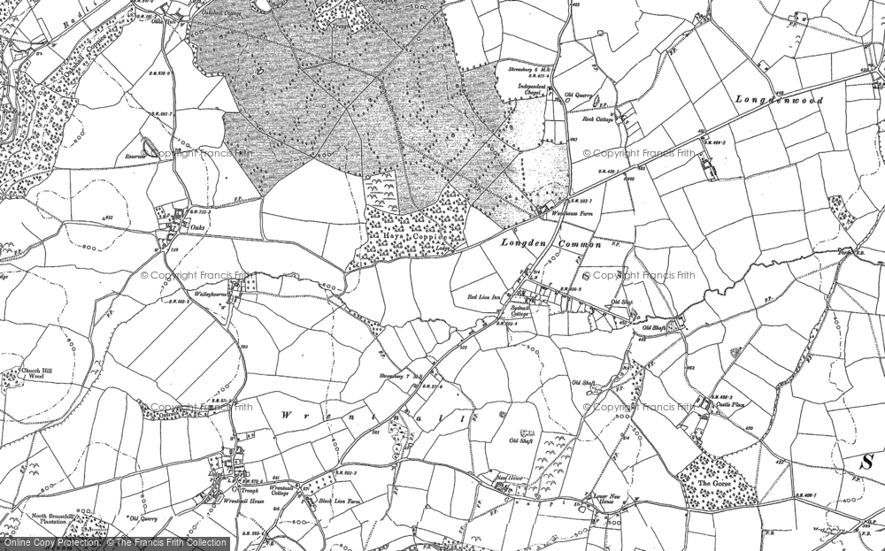 Old Map of Longden Common, 1881 - 1882 in 1881