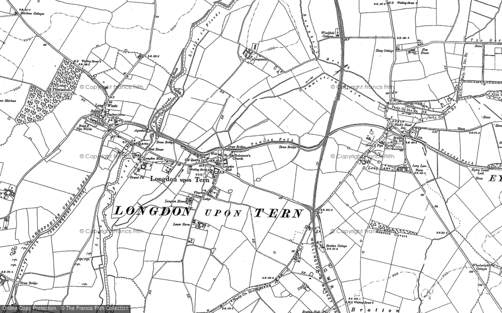 Old Map of Longdon on Tern, 1880 - 1881 in 1880