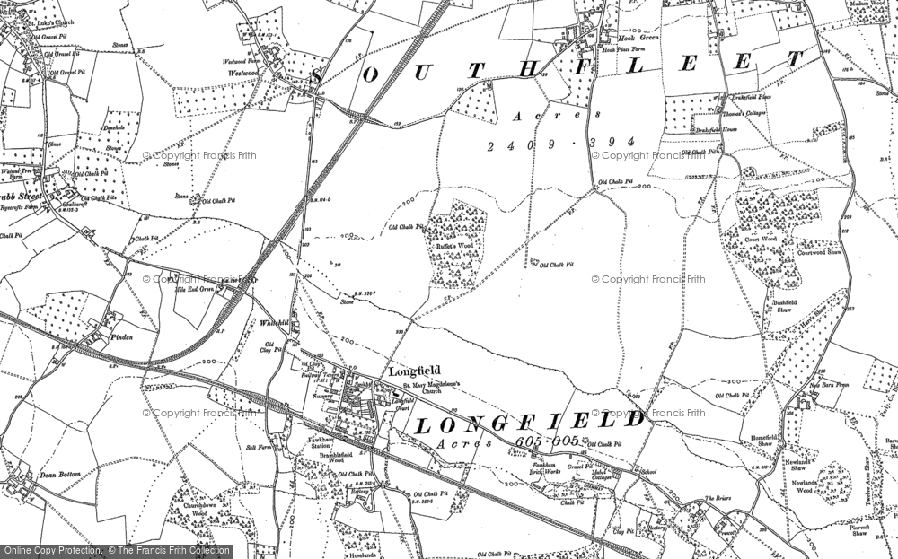 Old Map of Longfield, 1895 in 1895