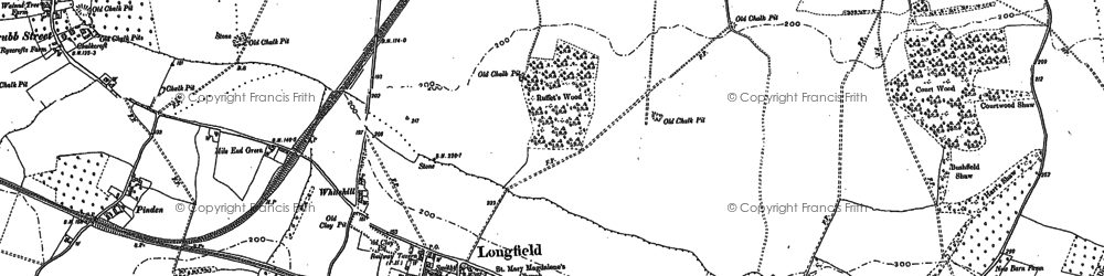 Old map of Longfield in 1895