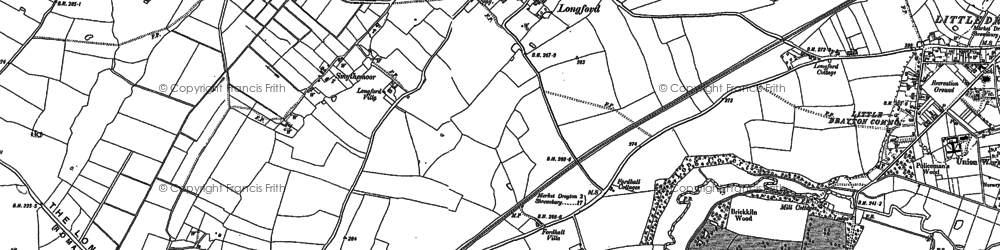 Old map of Longford in 1879