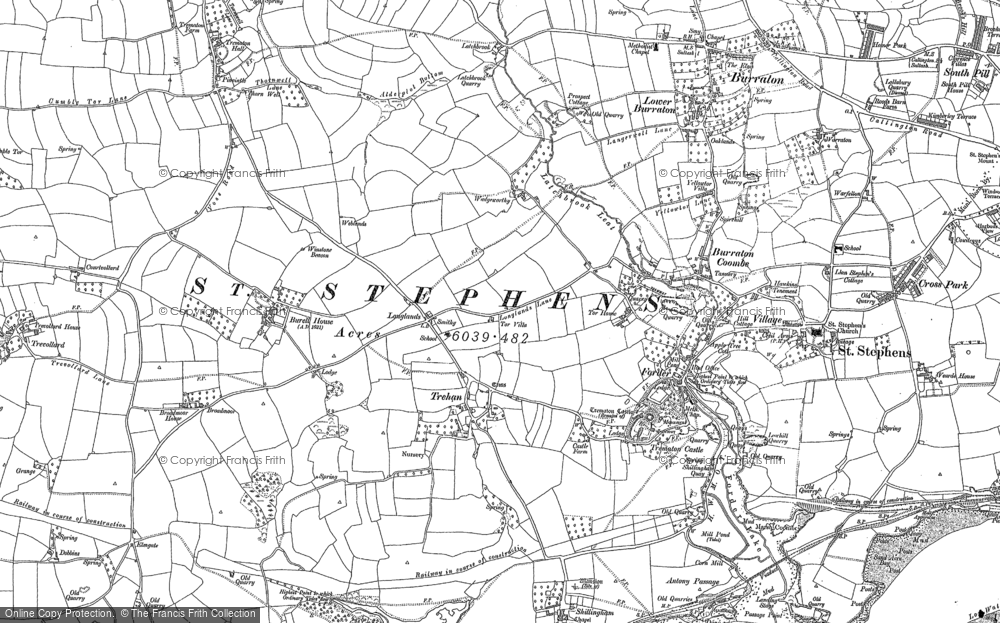Old Map of Longlands, 1888 in 1888