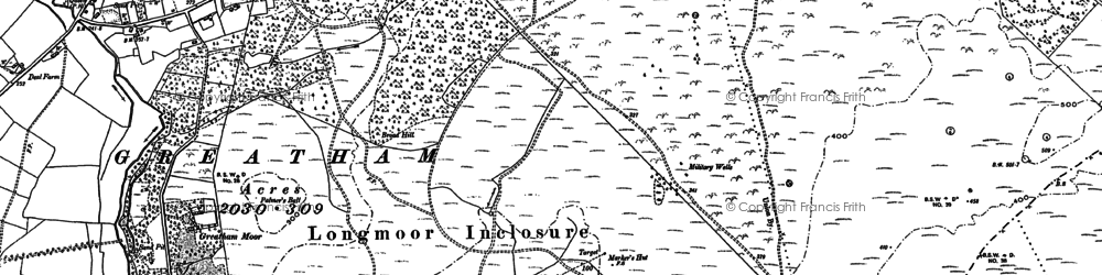 Old map of Longmoor Camp in 1908