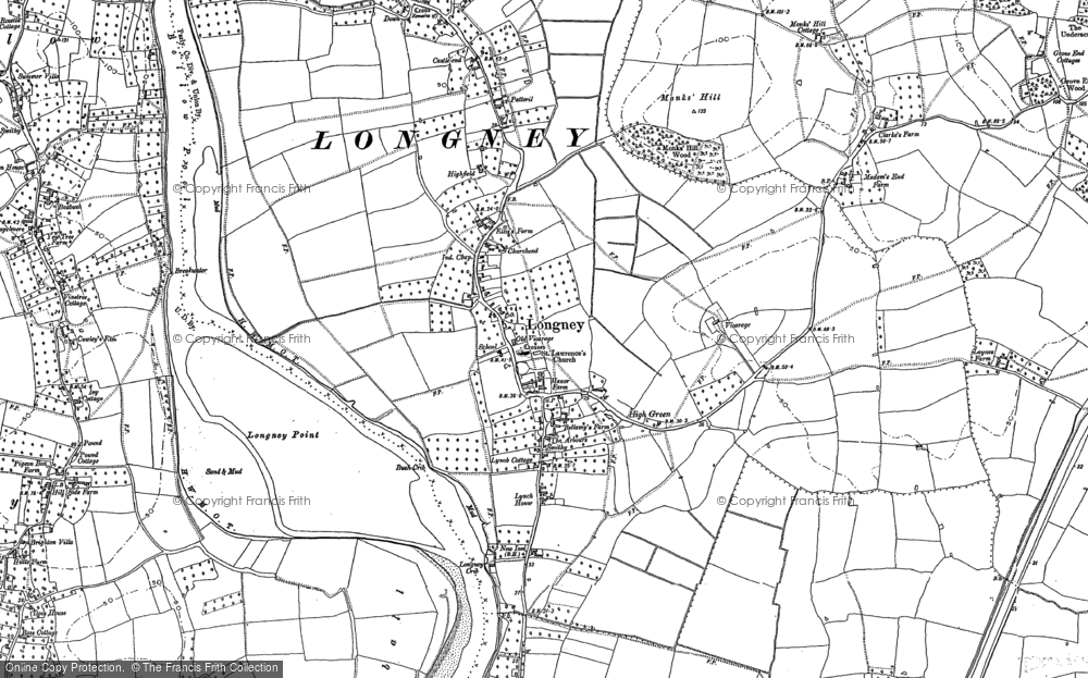 Old Map of Longney, 1883 - 1884 in 1883