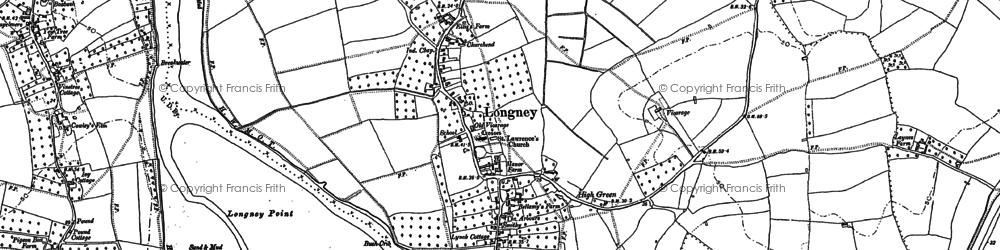 Old map of Longney in 1883