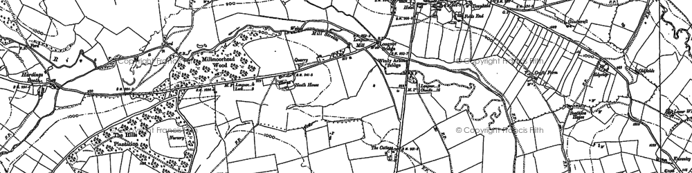 Old map of Longnor in 1897