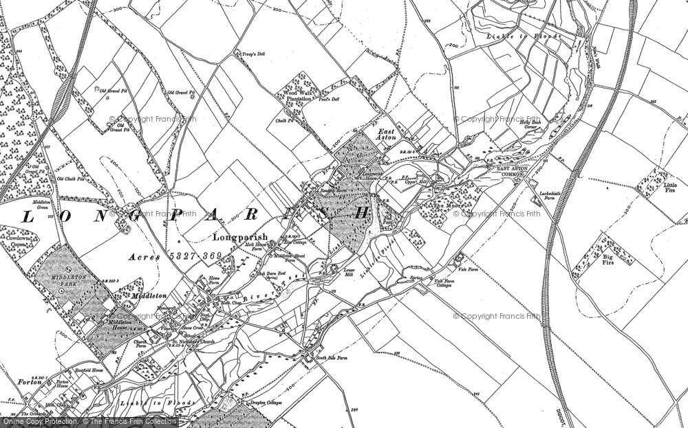 Old Map of Historic Map covering Middleton in 1894