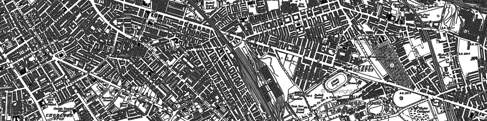 Old map of Longsight in 1890