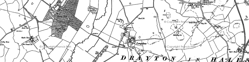 Old map of Longslow in 1879