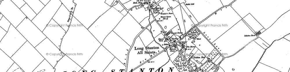 Old map of Longstanton in 1887