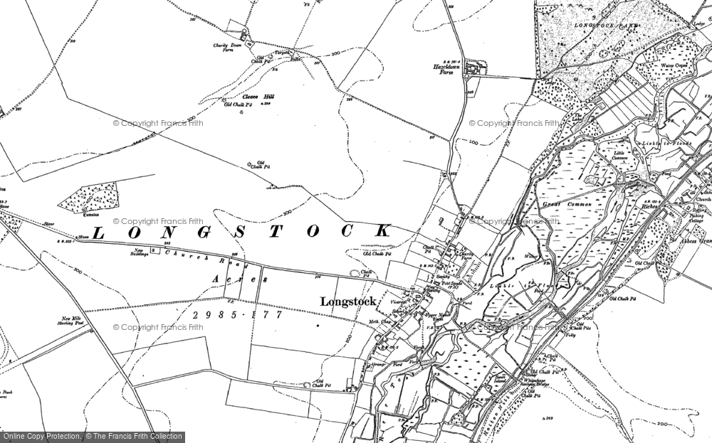 Old Map of Longstock, 1894 in 1894
