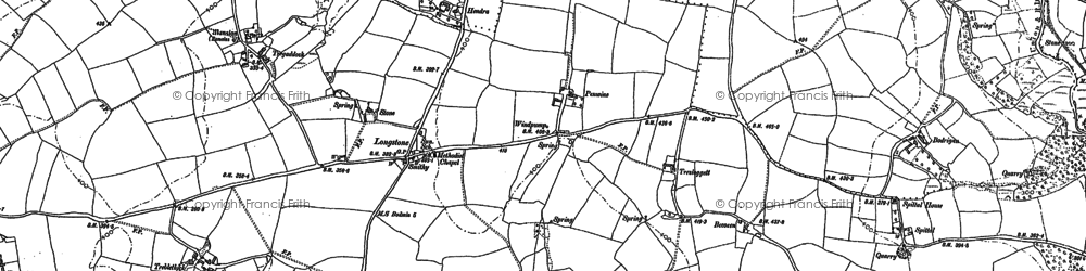 Old map of Longstone in 1880