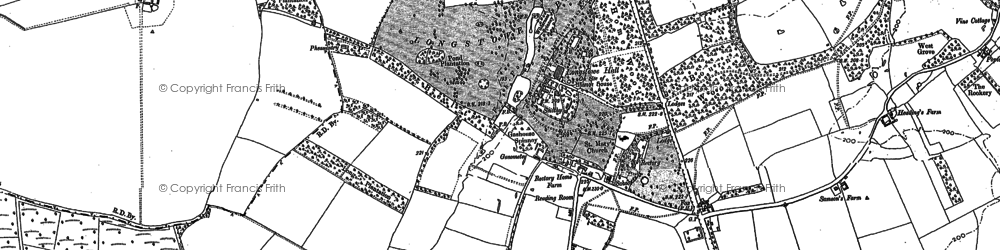 Old map of Longstowe in 1886
