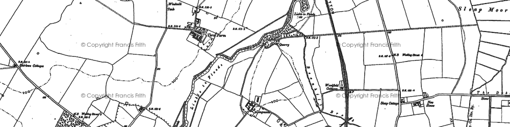 Old map of Longswood in 1880
