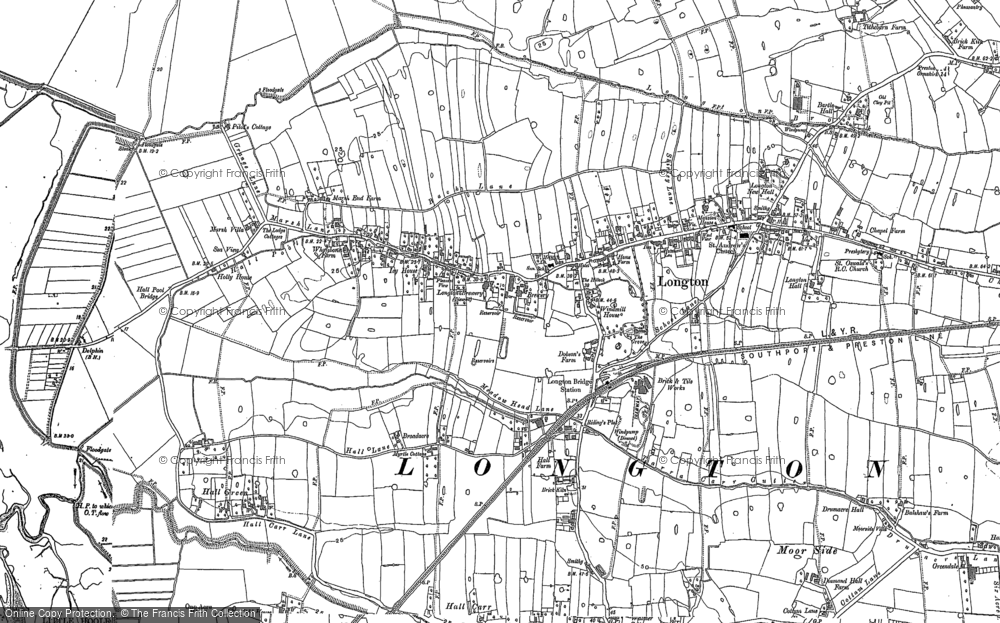 Old Map of Longton, 1892 in 1892