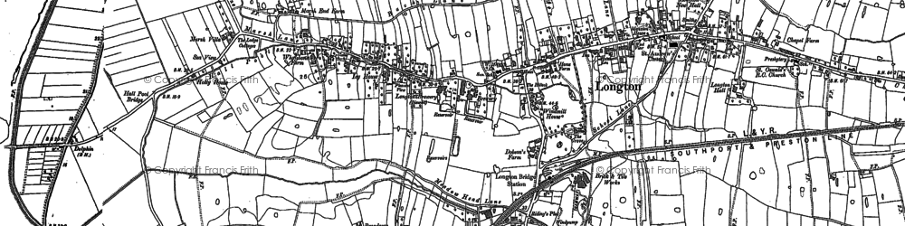 Old map of Longton in 1892