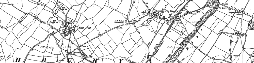Old map of Longville in the Dale in 1882