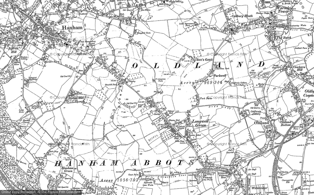 Old Map of Historic Map covering Hanham Green in 1902
