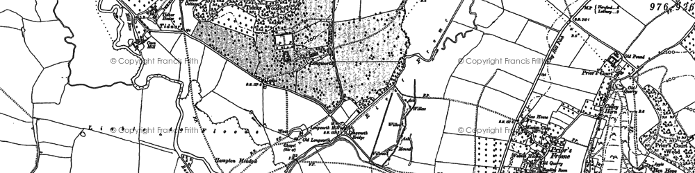 Old map of Tidnor in 1886