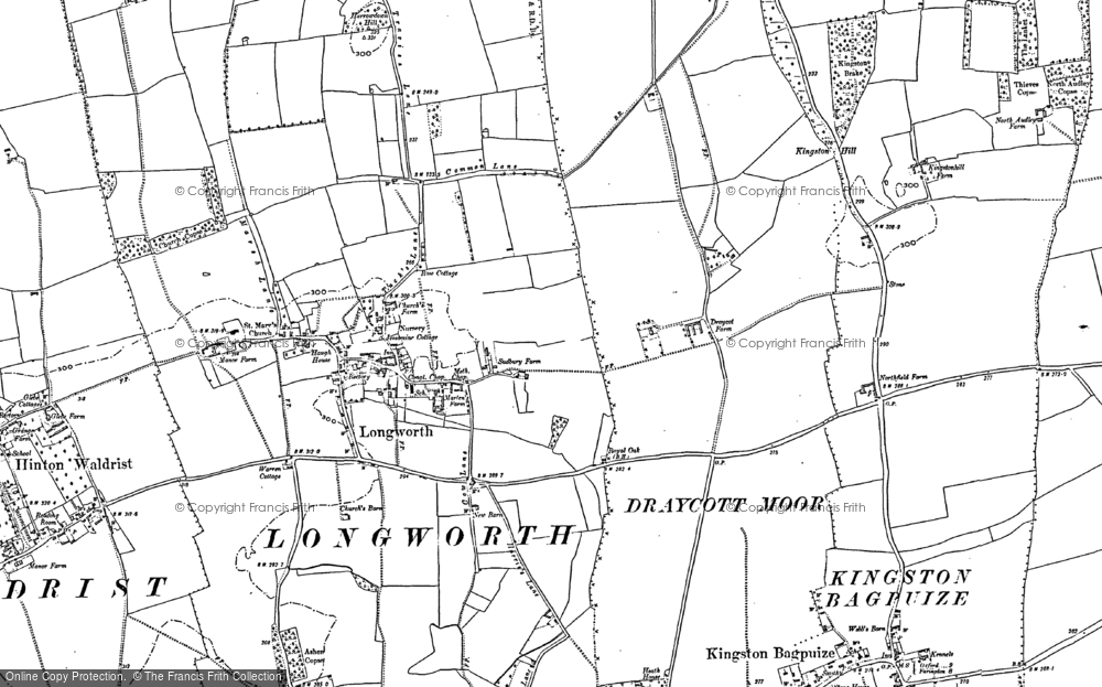 Old Map of Longworth, 1898 - 1911 in 1898