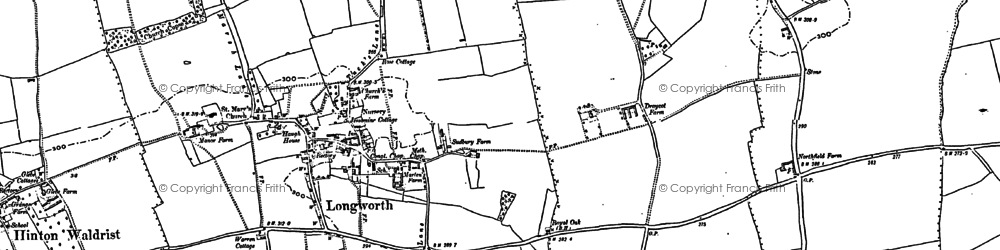 Old map of Longworth in 1898