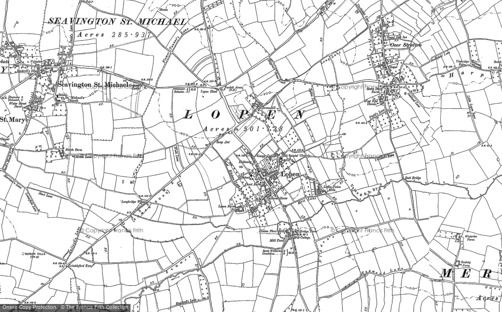 Old Map of Lopen, 1886 in 1886