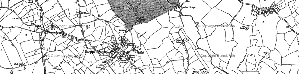 Old map of The Wood in 1880