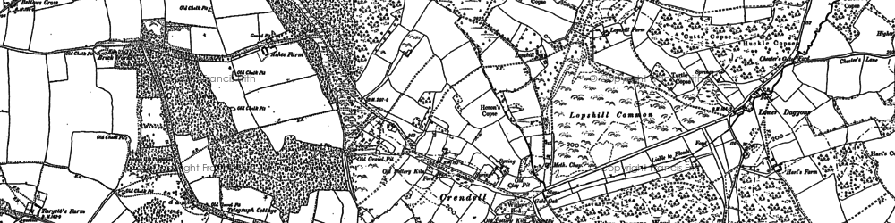 Old map of Lopshill in 1886
