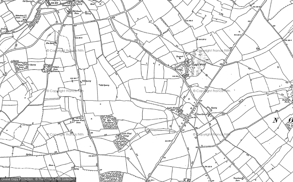 Old Map of Lord's Wood Fm, 1899 - 1919 in 1899