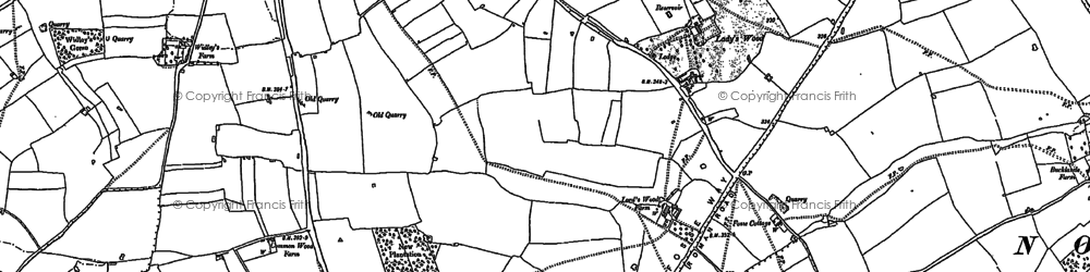 Old map of Ladyswood in 1899