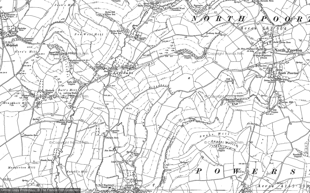 Old Map of Loscombe, 1886 in 1886