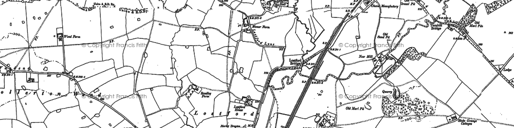 Old map of Wollerton Wood in 1880