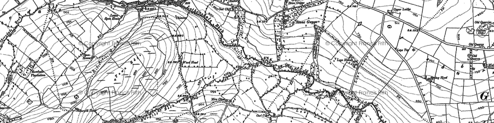 Old map of Lane Head in 1907