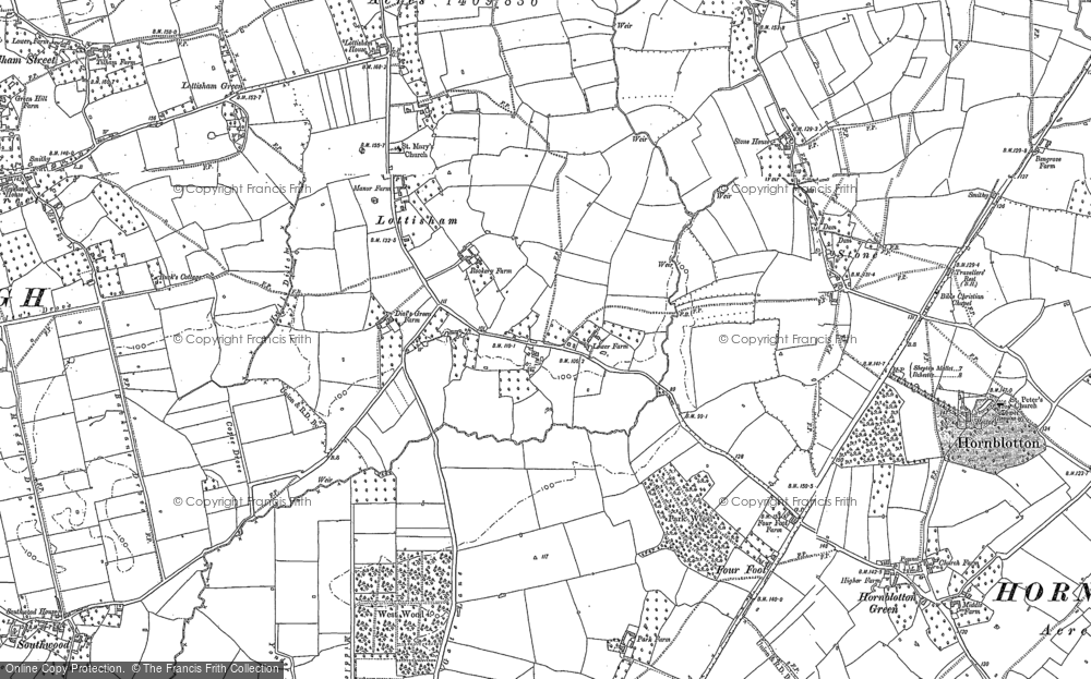 Old Map of Lottisham, 1885 in 1885