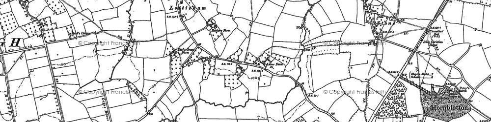 Old map of Lottisham in 1885