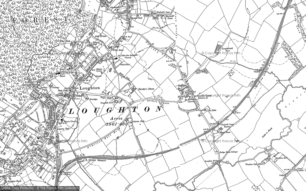Old Map of Historic Map covering Woodbury Hollow in 1895