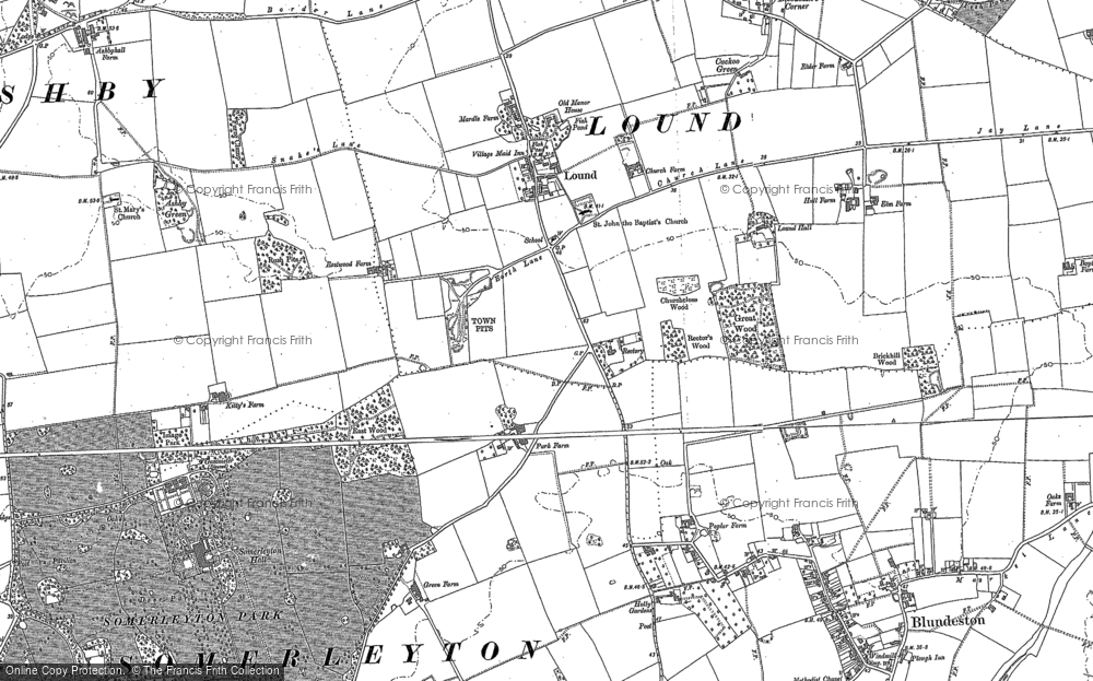 Old Map of Lound, 1904 in 1904
